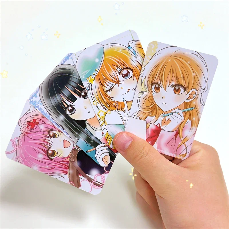 4pcs Cute Sweet Cool Girl Character Card Ins Korean Style Idol Girl Card