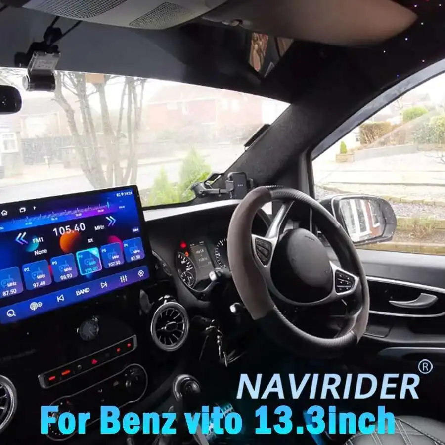 Autoradio Android 13, Navigation GPS, Vidéo, Carplay, WIFI, 4G, Caméra 2014, Limitation, pour Voiture Mercedes Benz Vito W447 (2021-360)