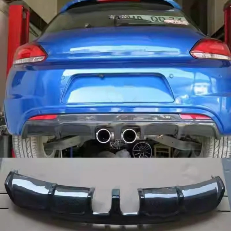 

Карбоновый задний спойлер для Volkswagen VW Scirocco R, модифицированный, новый стиль, нижний спойлер заднего бампера