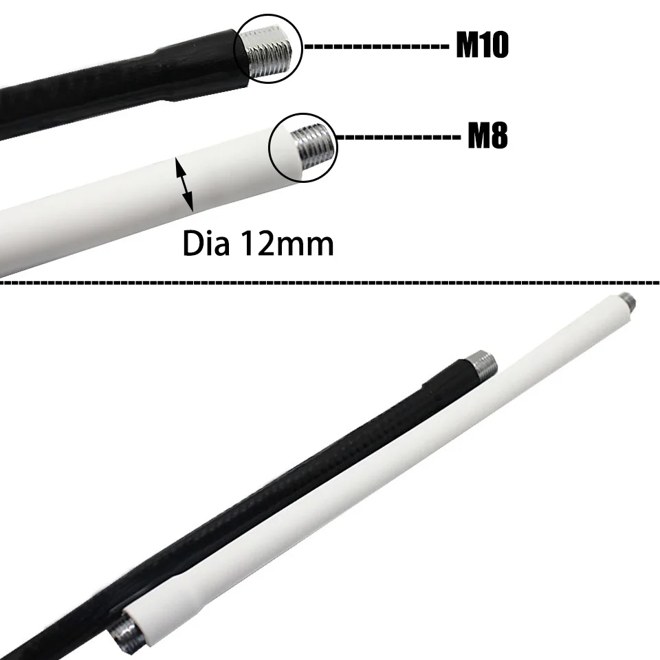 Manguera LED de pared para escritorio, lámpara frontal de espejo, tubo de silicona curvado, cuello de cisne Universal, diámetro de 12mm