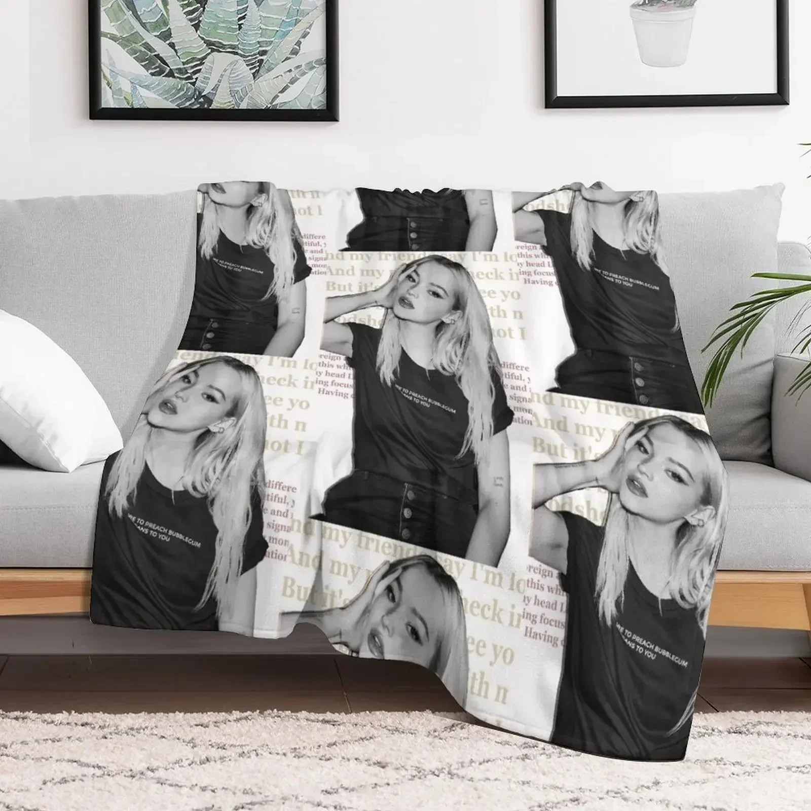 Dove Cameron - Bloodshot Throw Blanket for sofa valentine gift ideas Blankets