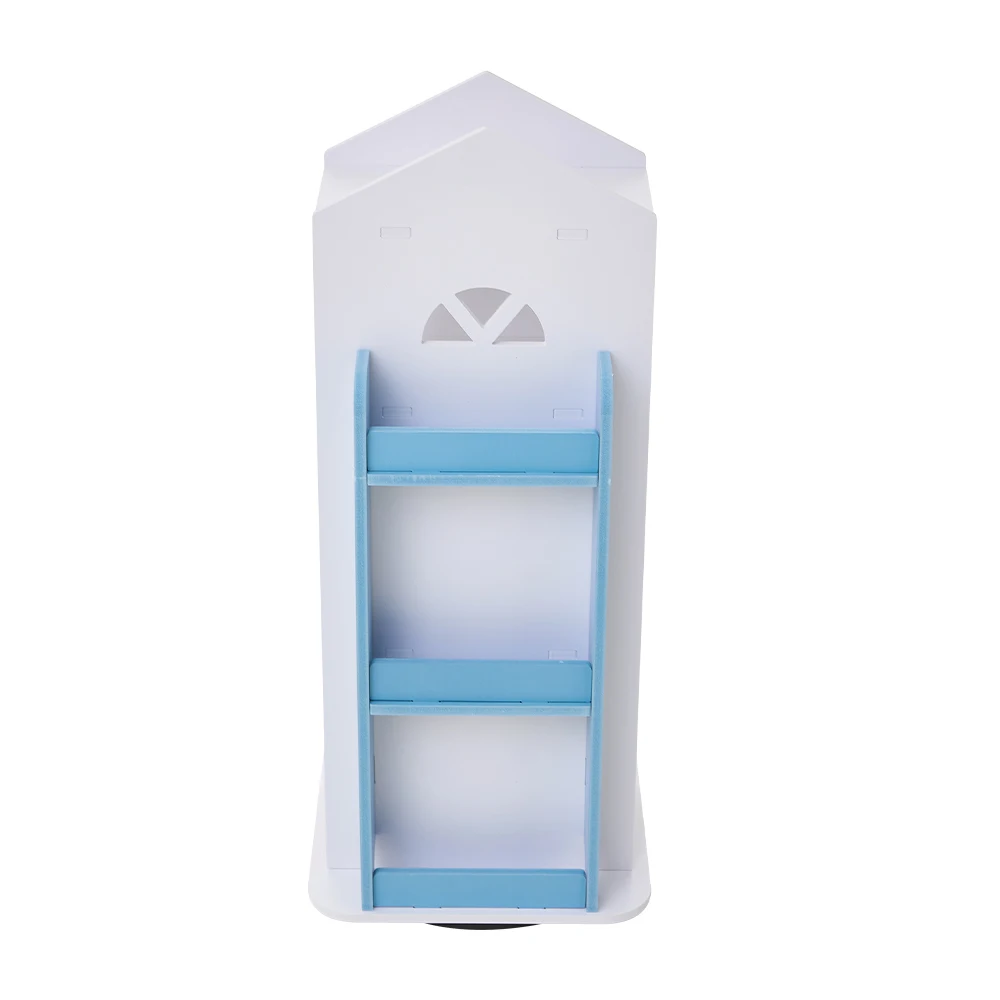 Voltsify 4-Tier Castle Kids Rotating Bookshelf Storage Organizer Rack