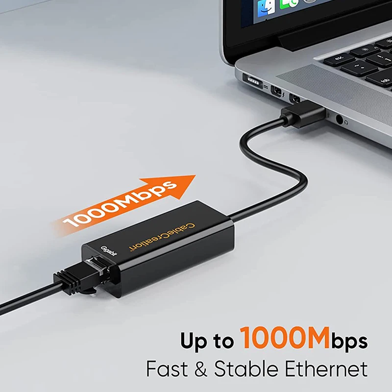 USB إلى إيثرنت محول USB2.0 3.0 1000Mbps USB RJ45 بطاقة الشبكة لأجهزة الكمبيوتر المحمول التبديل شاومي Mi صندوق الإنترنت USB Lan Windows10