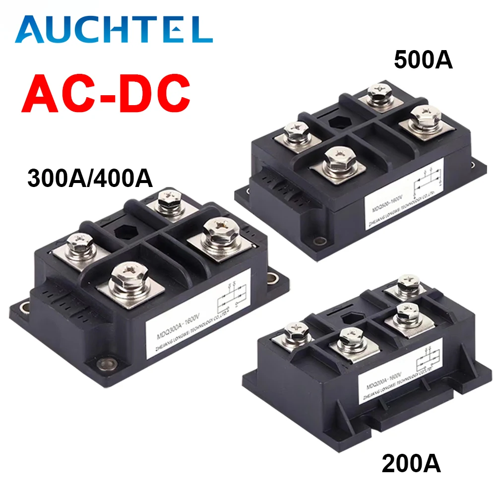 200A 250A 300A 400A 500A MDQ Single-Phase Diode Bridge Rectifier Module With Radiator 1600V Copper Base High Power AC to DC