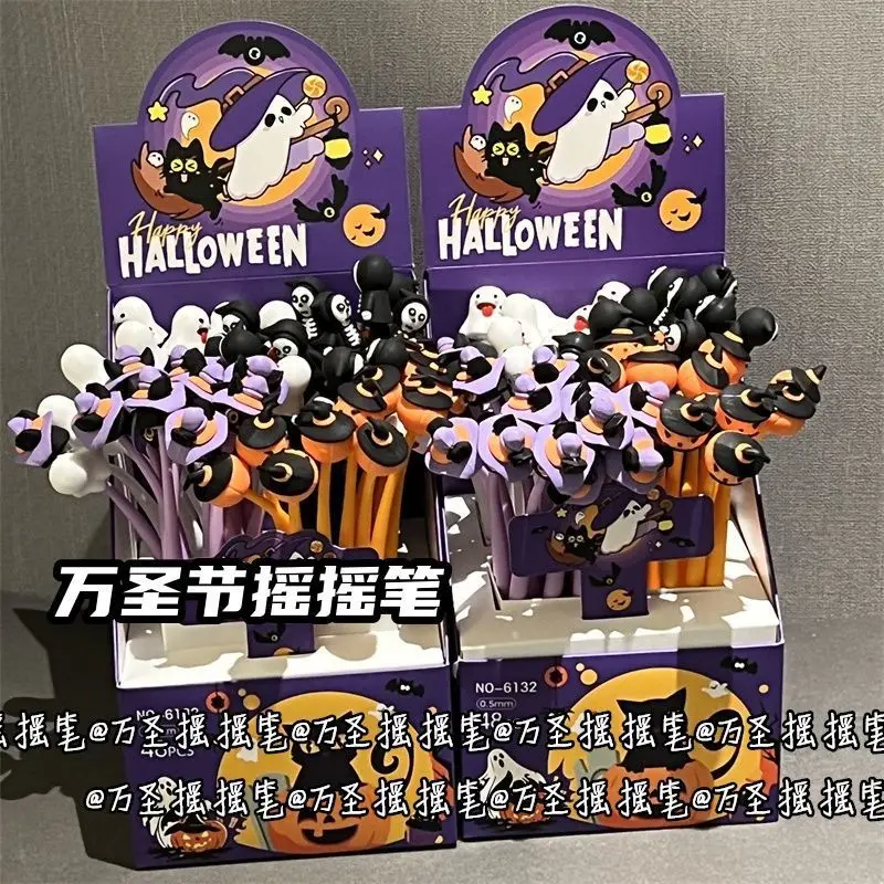 

Halloween Swinging Creative Neutral Pen Cute Cartoon Girl Heart Needle Design High Beauty For Students Office School Supplies