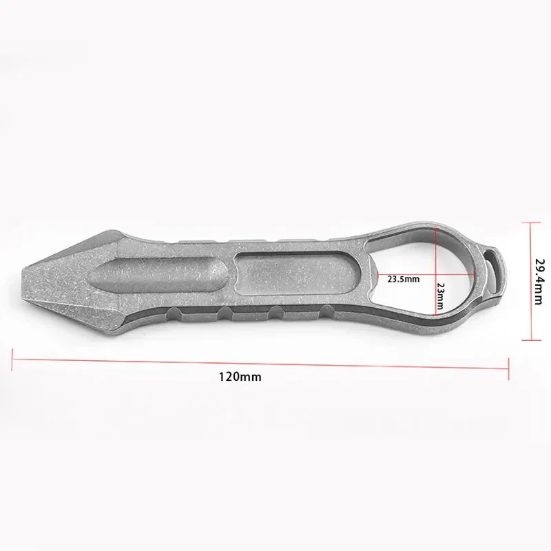 Titanium Alloy Crowbar Portable EDC Outdoor Multi-function Tool Self-defense Anti-wolf Tools