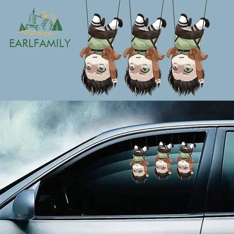 EARLFAMILY 13 سنتيمتر x 5.8 سنتيمتر لشخصية الوقوف على اليدين ملصقات السيارات سباق الانجراف الزجاج الأمامي ملصق مائي مكيف الهواء ديكور فينيل