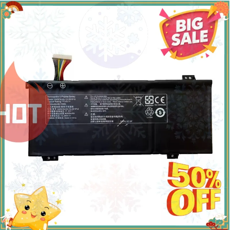 SWZY GK5CN-00-13-3S1P-0 Laptop Battery for MECHREVO X8Ti Z2 MACHENIKE T90 Plus T90-T3p F117-B F117-B6 X3/X3-S GK5CN GK5CN4Z GK7C