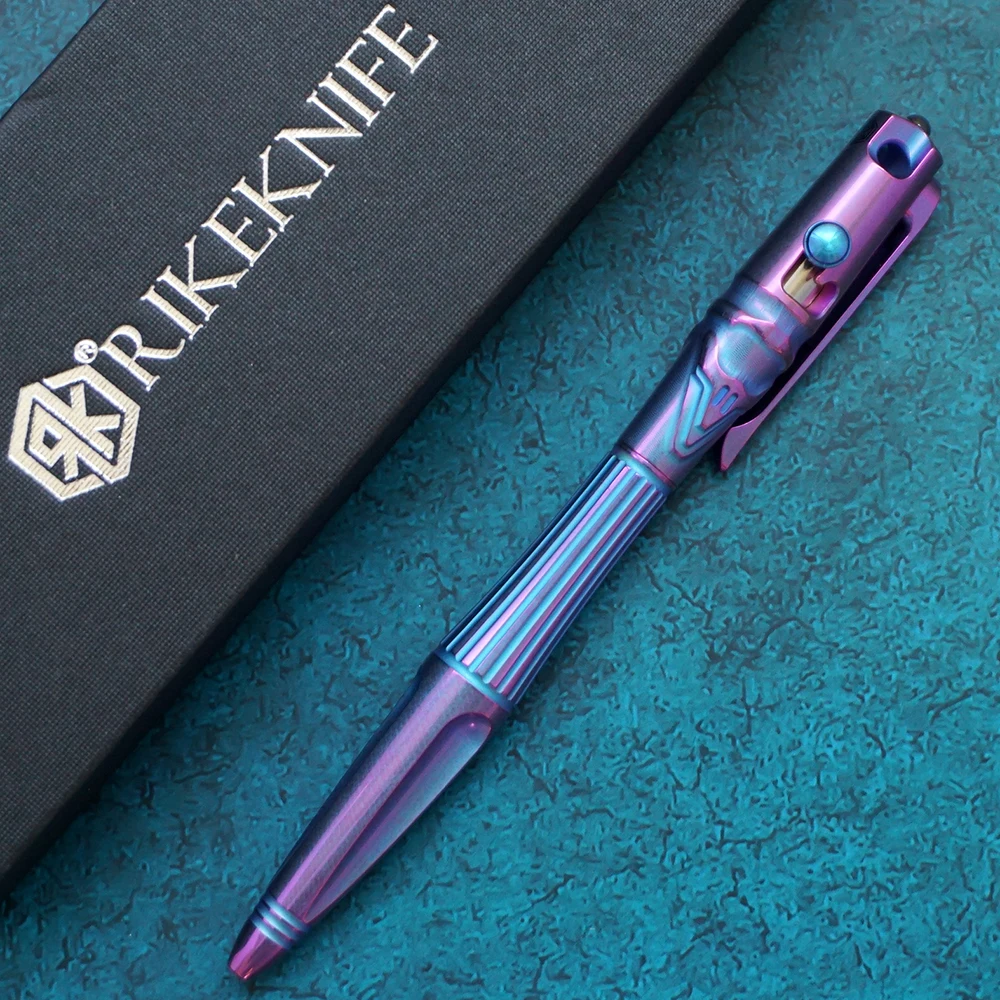 Rikekknife 티타늄 전술 펜, 외계인 펜 02 다기능 펜, 중립 서명 펜, EDC 도구, 쓰기 펜 제한 방어