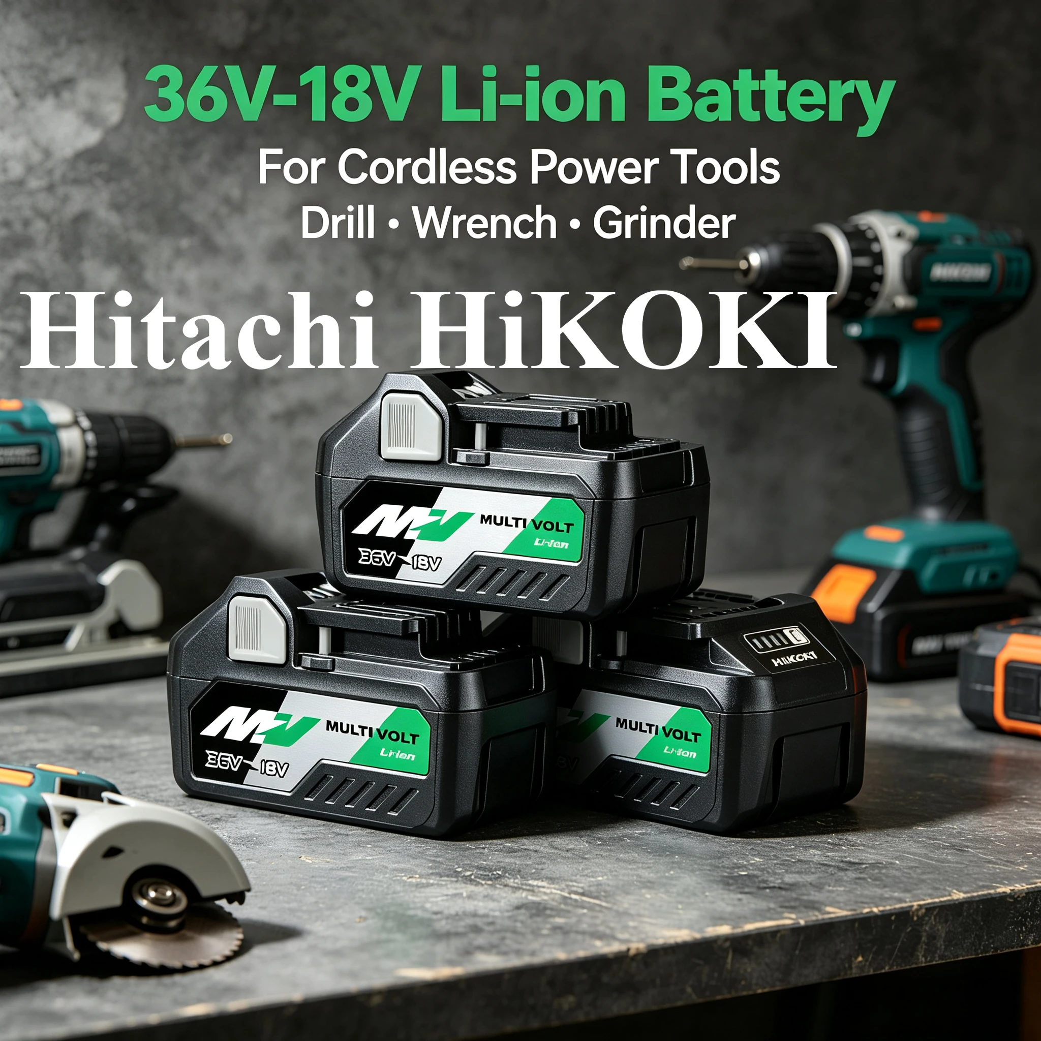 Hitachi BSL36A18‑BSL36B18 18V‑36V Battery Pack, Fit Tile Cutter, Home Renovation Site, Low Self‑Discharge Cordless Spare Battery