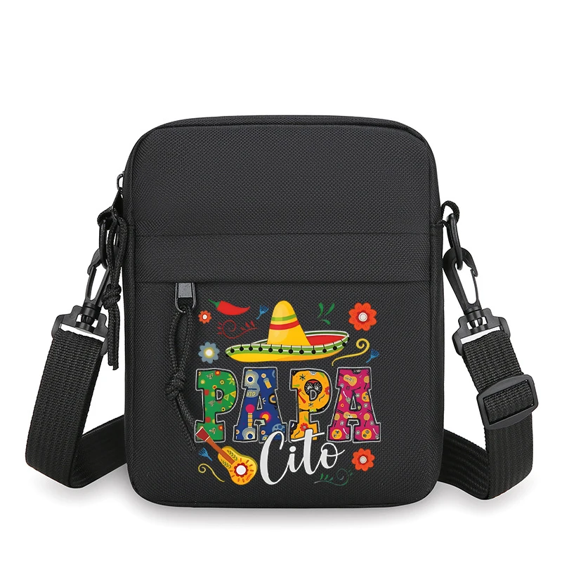 

Мужская сумка через плечо с ярким принтом «Мексиканская фиеста» и сомбреро, маленькая сумка-кроссбоди, сумка через плечо «Мексиканский папа»