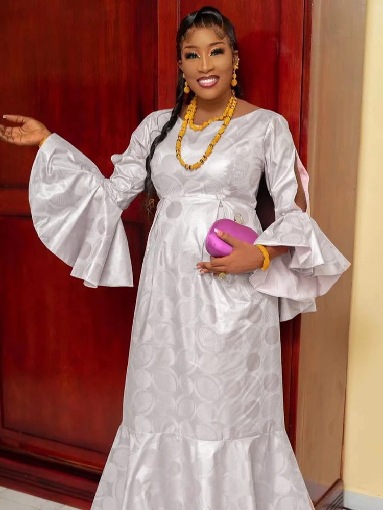 تصميم مطبوع فستان بازان الأفريقي، فستان سهرة كلاسيكي أنيق للحفلات المشاهير، أردية للسيدات #2