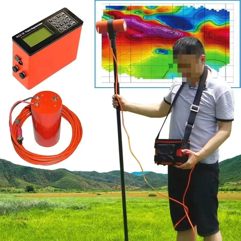 Portable magnetometer geology proton magnetometer Magnetic Field Geophysical Exploration Underground Water Detector