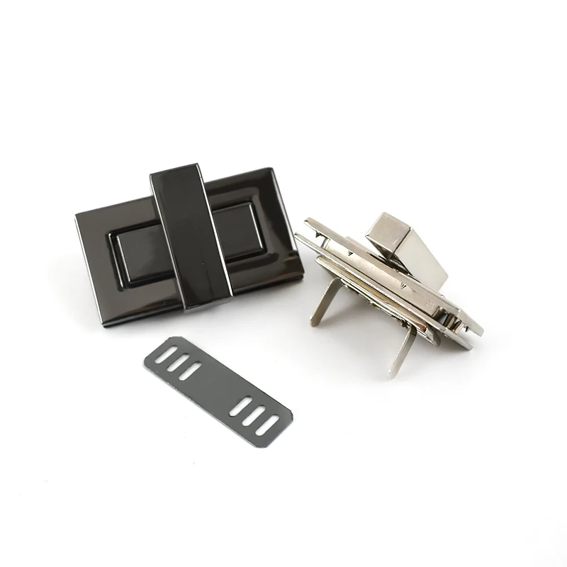 1-5Pc Metal Square Lock Buckle Handbag Turn Twist Locks Clasp Purse Closure Toggle Latch Buckles DIY Bag Replacement Accessories