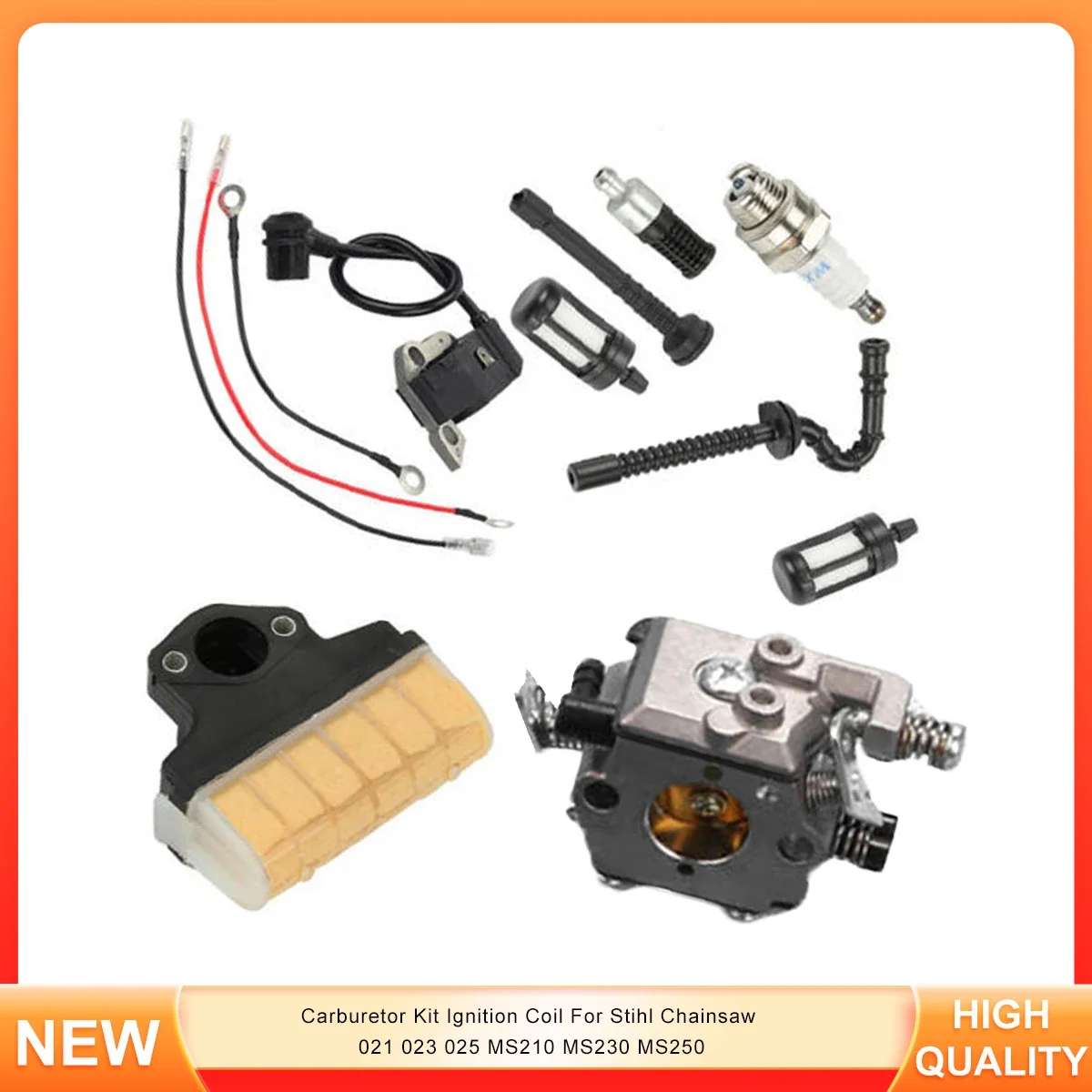 

Carburetor Kit Ignition Coil For Stihl Chainsaw 021 023 025 MS210 MS230 MS250