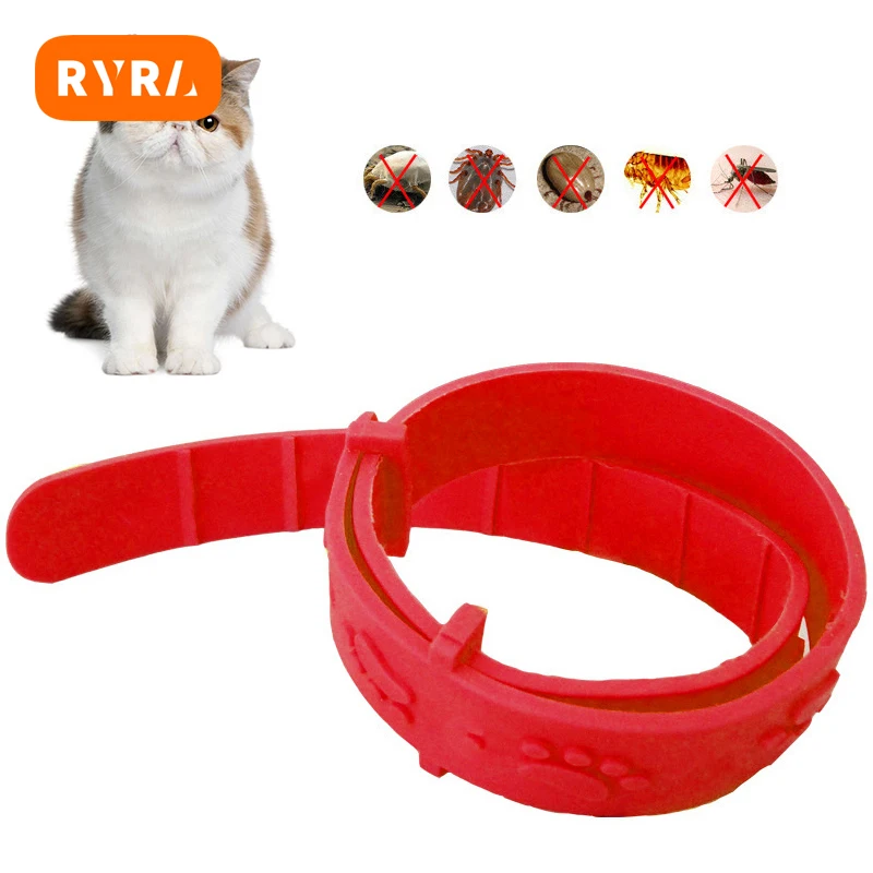 Pet Dog Cat Collar Anti Flea Mite Lice Insecticide Mosquito Outdoor Adjustable Pet Collar Long-term Protection Cat Accessories