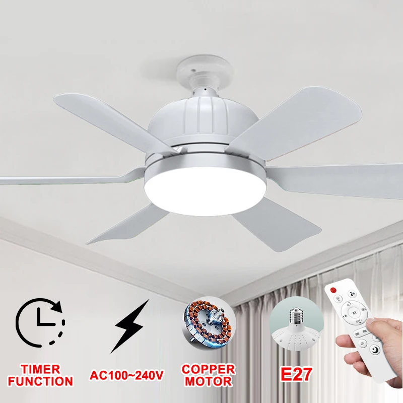 

e27 socket fan light ventilador luz led de techo AC hogar cooling cold home cocina celling living room ampoule ventilateur fan