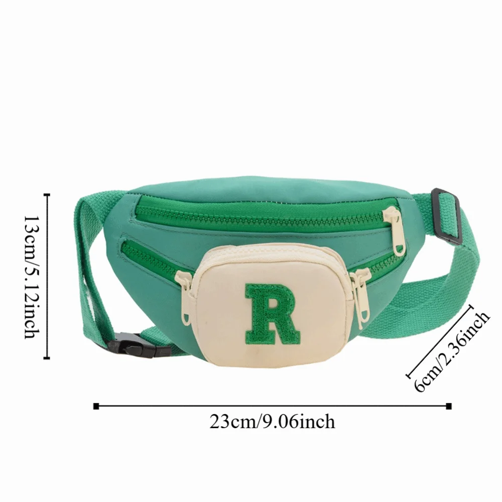 Marsupio per bambini con lettera All-match Borsa a tracolla per bambini creativa sportiva Borsa da petto per bambini leggera in stile coreano per ragazze