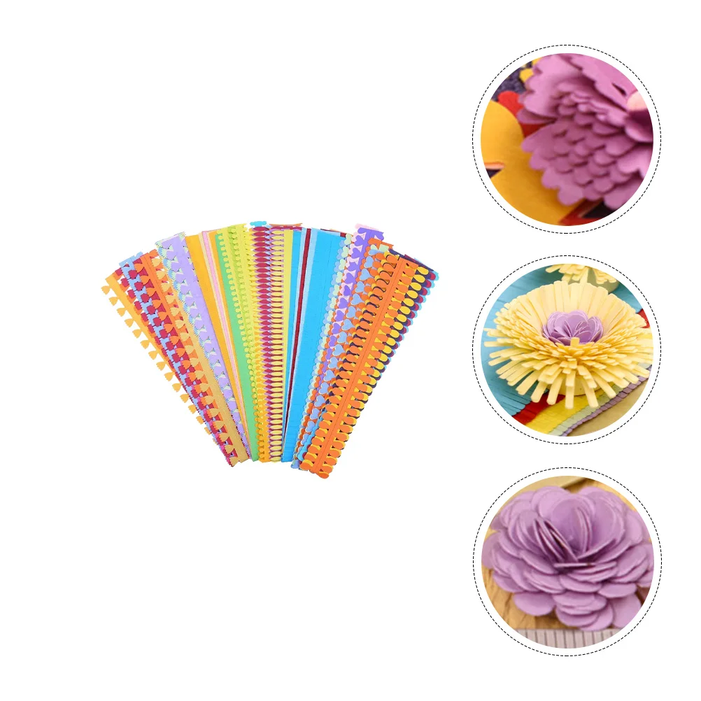 

60 Pcs Home Decor 3d Three-dimensional Quilted Paper DIY Quilling Petal Flower Design Craft Strip Student