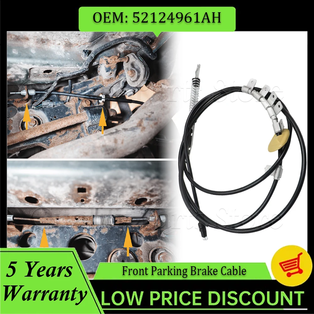 

New Front Parking Brake Cable For Jeep Grand Cherokee Parking Brake Cable Car Accessories 52124961AH