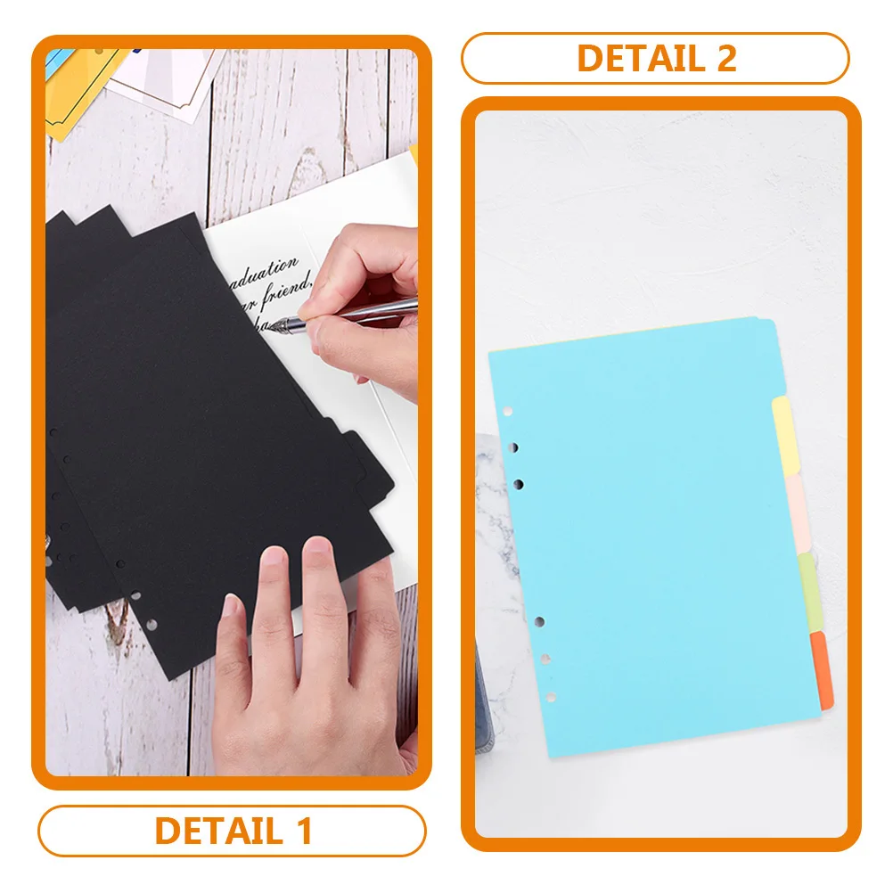 

4Sets Index Dividers Colored Plastic Page Dividers for Binder Loose-Leaf Notebook Tabs Organizers for School Office Journal