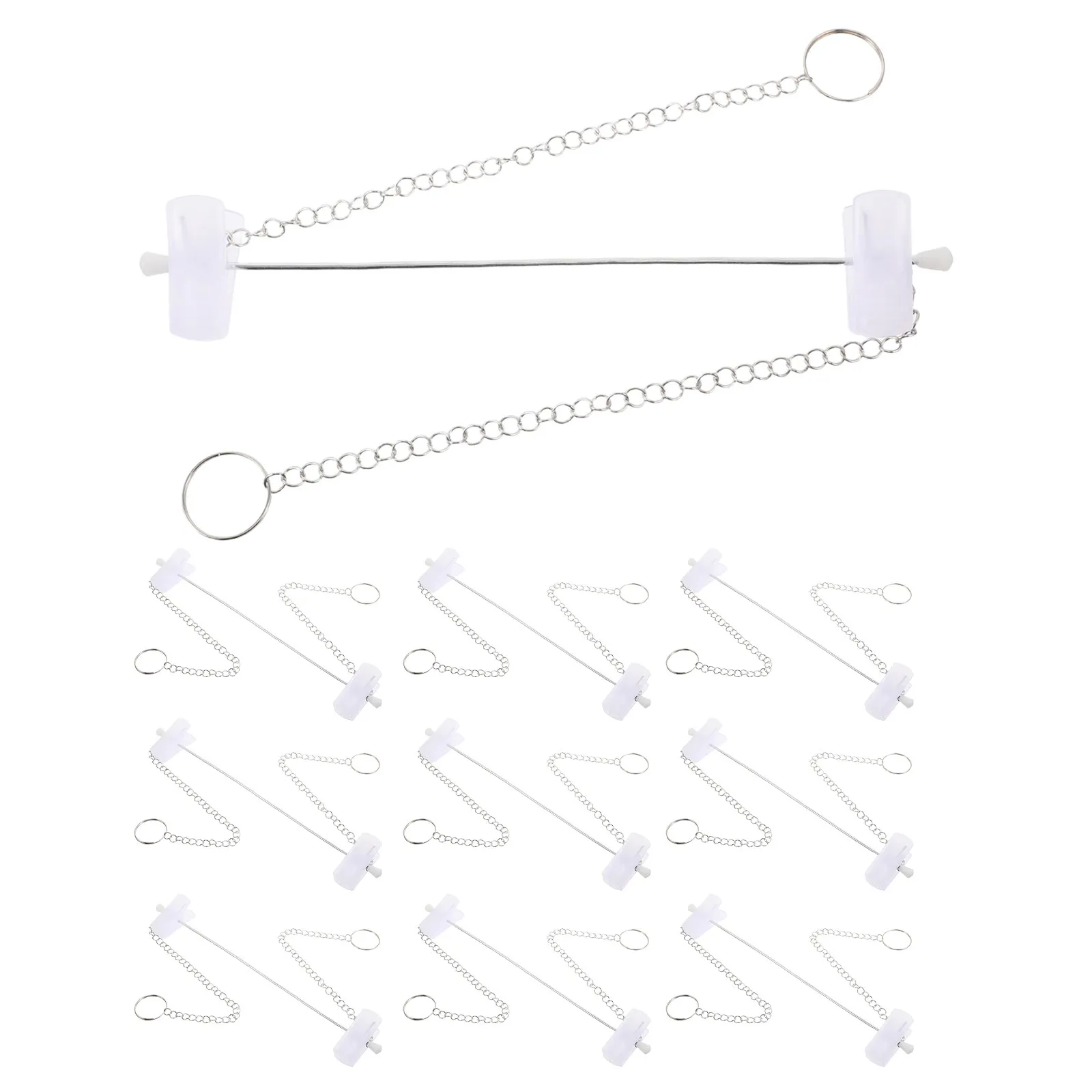 10Pcs Clothes Display Hanging Chains Heavy Duty Iron Adjustable Height Retail Shop Clothing Chain Boutique Garment Display Rack