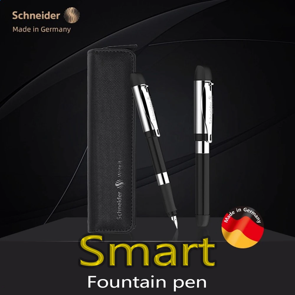 

1set Schneider Smart Fountain Pen Iridium Pen Tip F(0.5mm) Soft Rubber The Scientific Grip Office Supplies Business Stationery