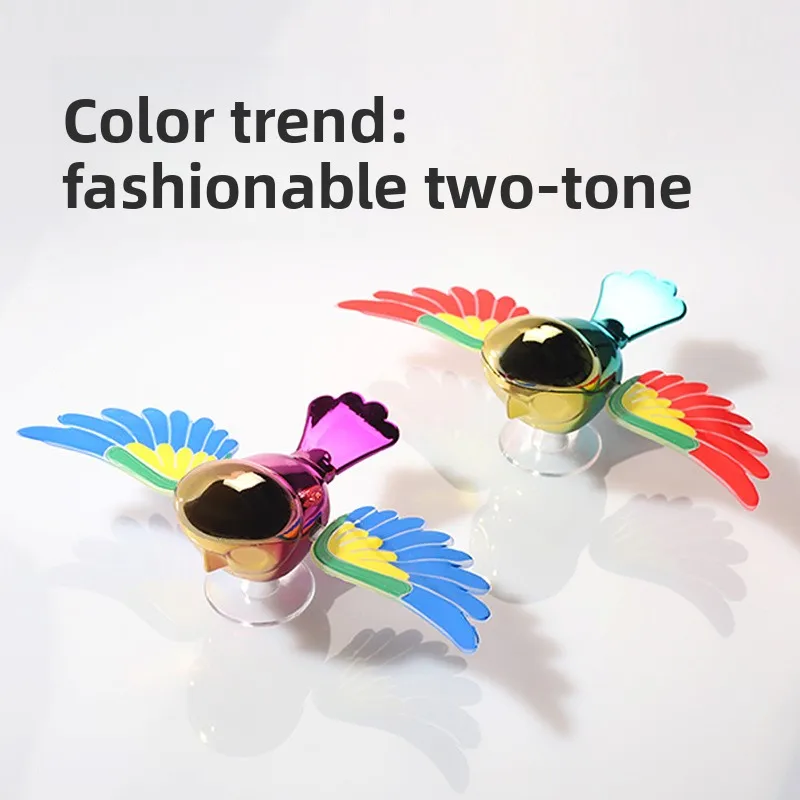 [Movable Wings] 3D Three-dimensional Decoration of Accompanying Birds, Car Rearview Mirror, Wind Power-free Creative Decoration