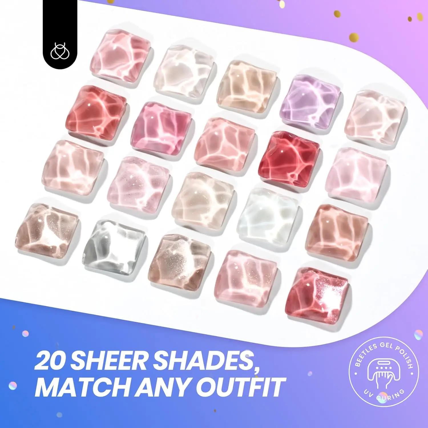 75-Piece Jelly Gel Nail Polish Set - Nude Sands Collection with Cat Eye & Glitter, Winter Gift for Women