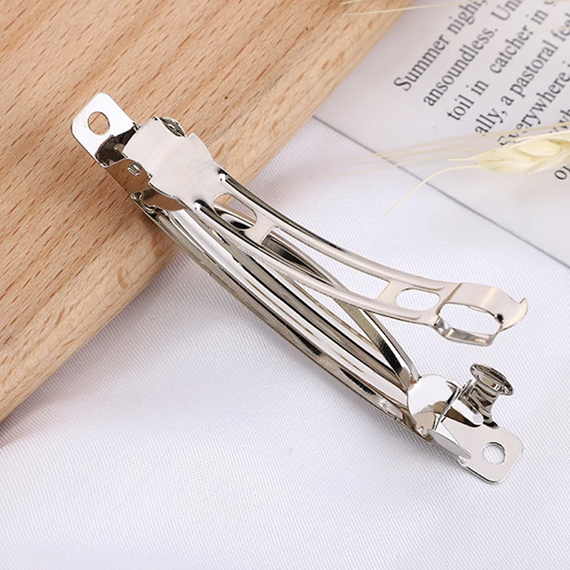 10 Stück Leichte Metall-Haarspangen-Basen mit Automatischer Feder für Damen, DIY-Schmuckherstellung Zubehör Großhandel – Detail 2