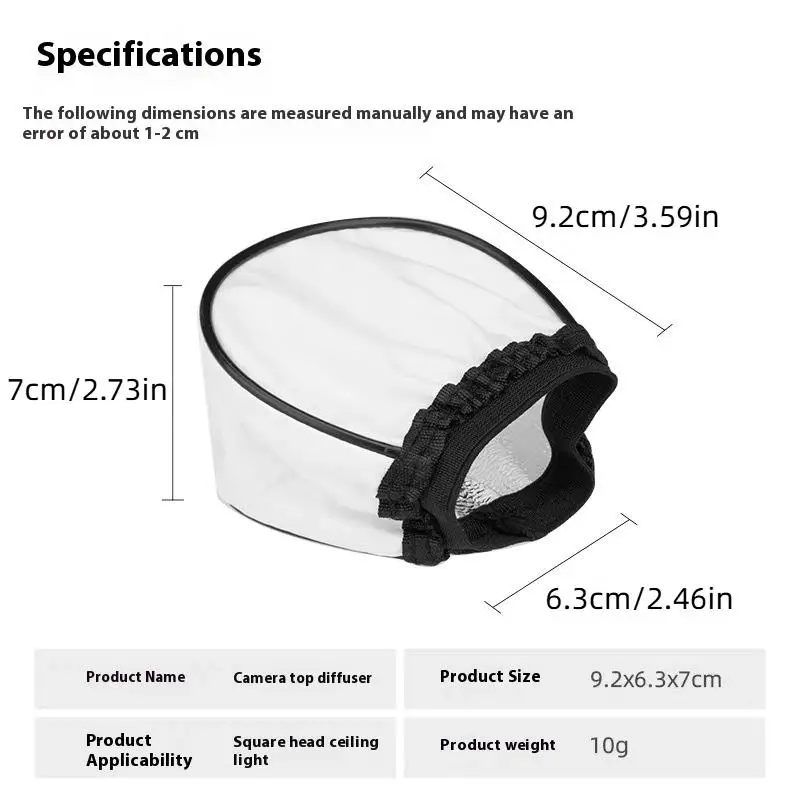 New 1/3Pcs Universal Softbox Diffuser For DSLR Cameras, Flash Light Speed Lights Mini Portable Lightweight Soft Box