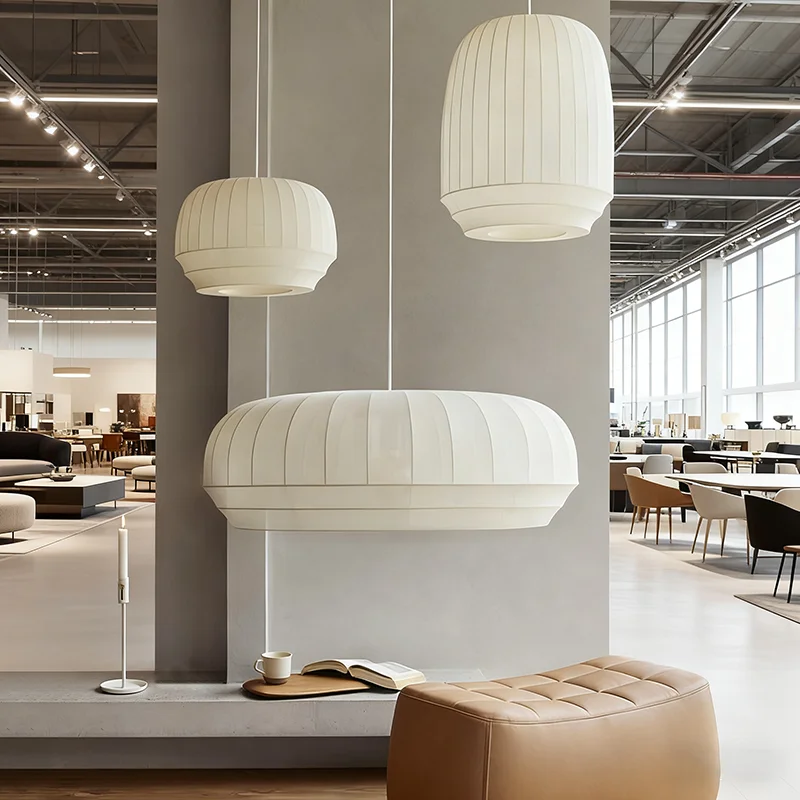 

Japanese Wabi Sabi Fabric Pendant Lights Nordic Bedroom Restaurant Fashion Designer Chandelier Indoor Home Decor Lamps Fixtures