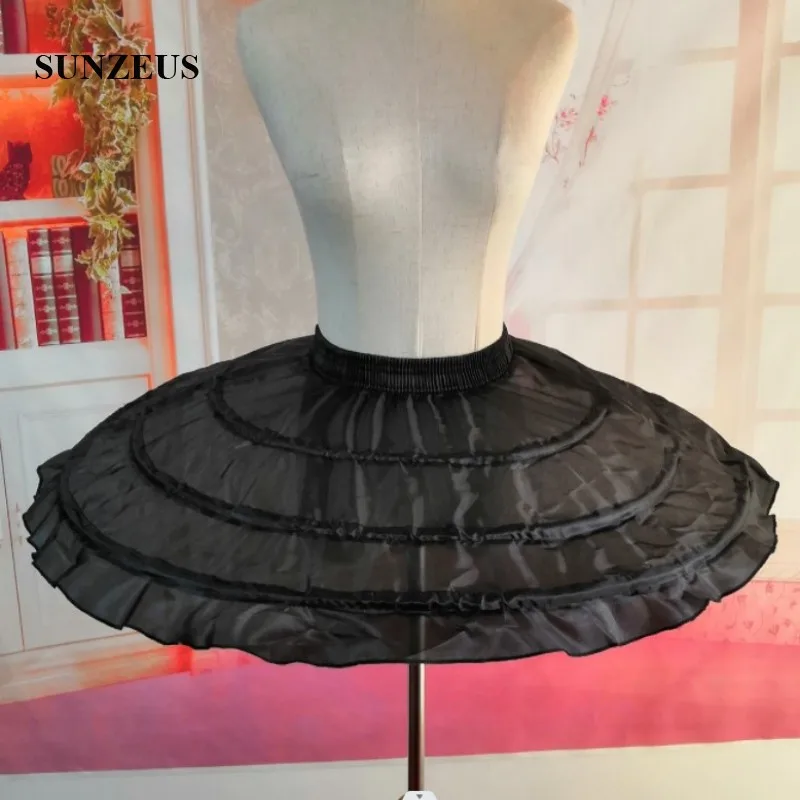 الكرة ثوب الباليه تنورة قصيرة فستان تأثيري ثوب نسائي 3 الأطواق منتفخ لوليتا تنورة Rockabilly Crinoline