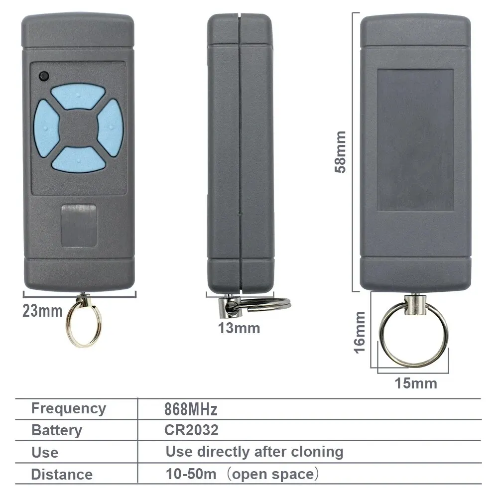 HORMANN Garage Gate Remote Control HORMANN HSM2 HSM4 868 MHZ Handheld Transmitter 868.35mhz