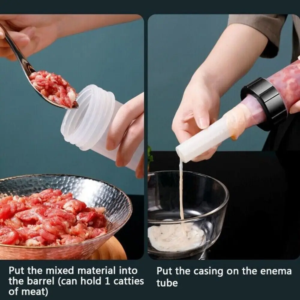 Manual Sausage Maker Sausage Stuffer Machine Meat Syringe Homemade Sausage Filler Tool