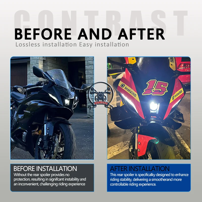 For Yamaha YZF-R7 Motorcycle Beak Winglet Spoilers Downforce Naked Frontal Front Spoiler Lower Lip fairing fixed wing abs carbon