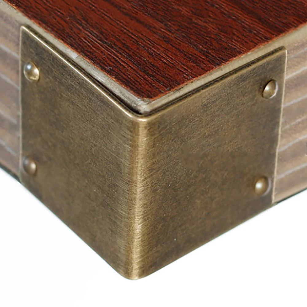 2Pcs Antique Flower Brass Corner Protector 3cm 6cm Decorative Connector Bracket for Wooden Box Table Furniture