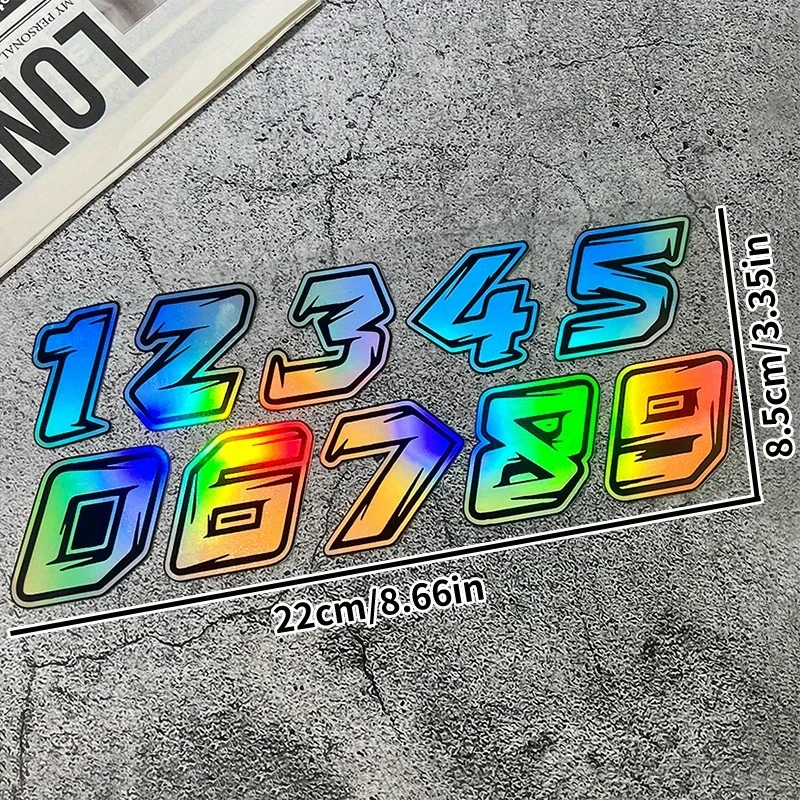 1세트 '레이싱 스타일 번호 스티커' 세트 자동차 오토바이 스타일링 장식 레이스 ID 테마 데칼 액세서리
