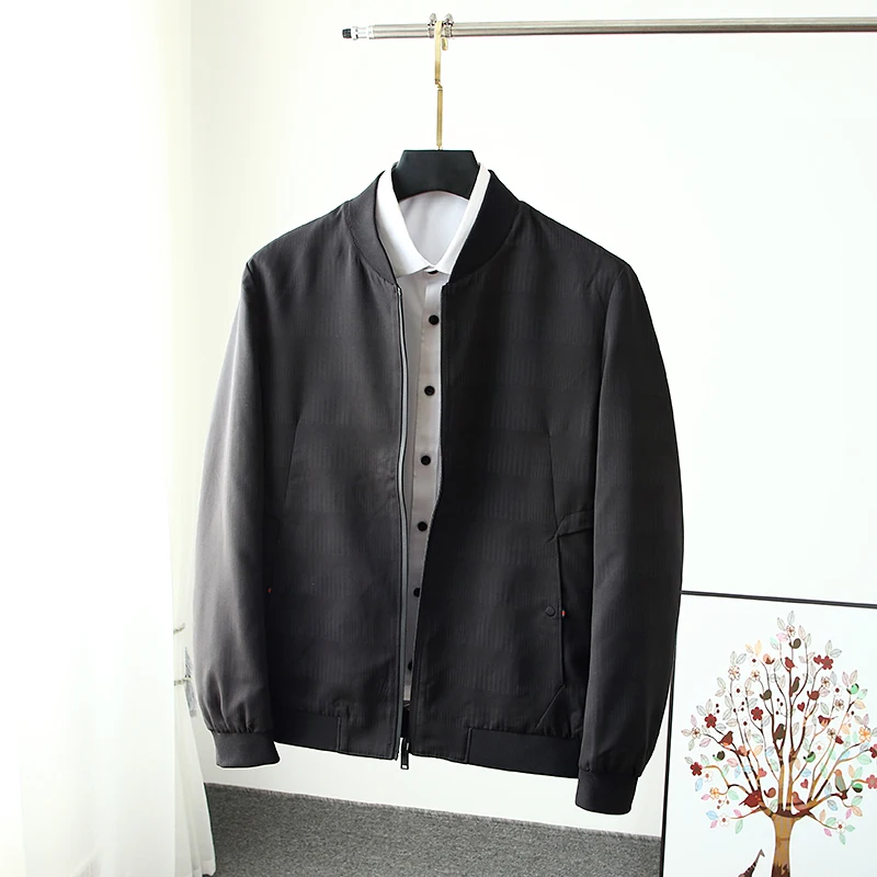 سترة رجالية عصرية بياقة بيسبول ملابس خارجية غير رسمية للتنقل في الخريف نمط جديد مقاس قياسي وأكمام طويلة رياح حضرية حديثة #5