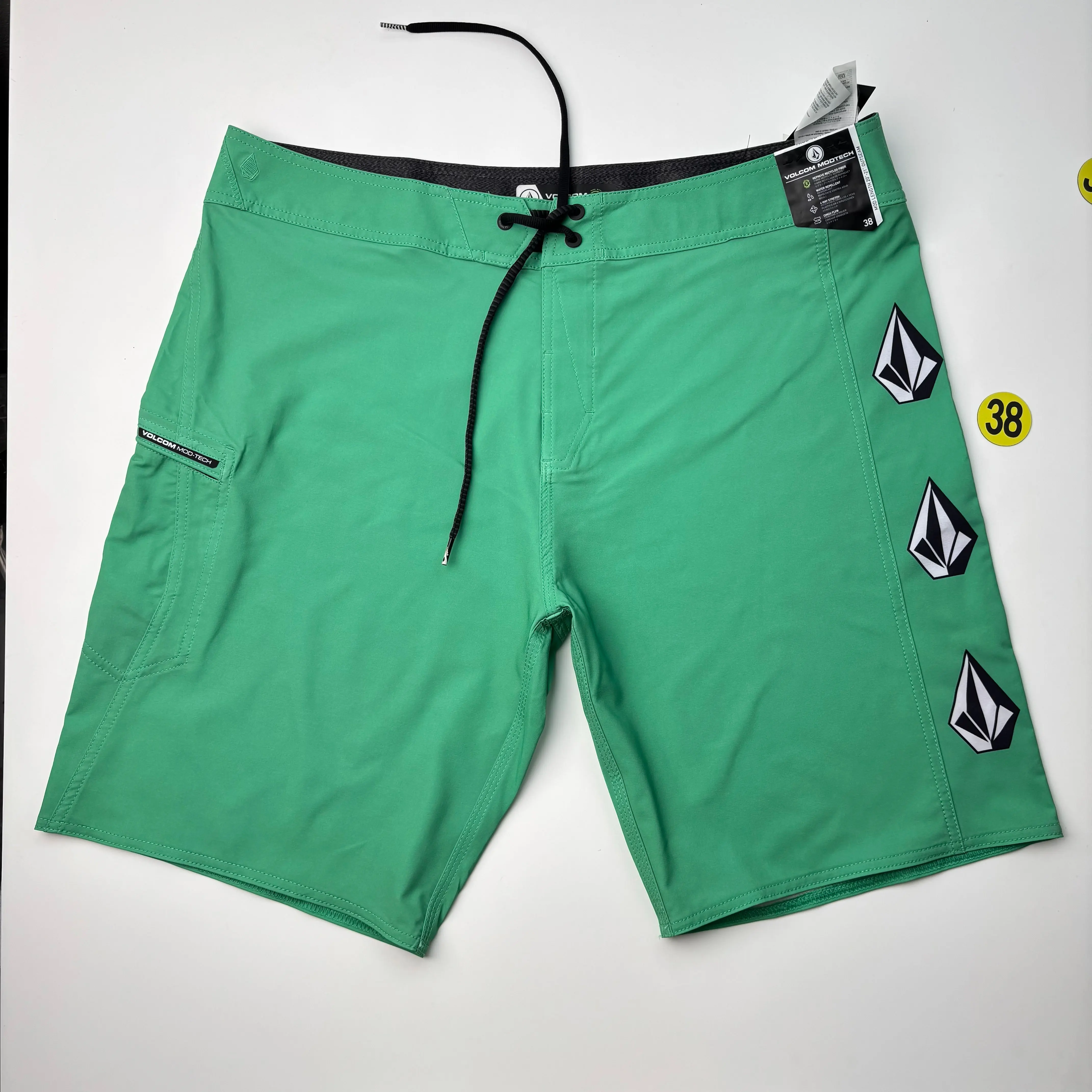 Novos Shorts Masculinos Multicoloridos Volcom Originais, Boardshorts Elásticos Impermeáveis, Casuais para Esportes e Surf