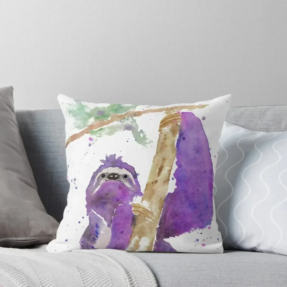 

Purple Sloth Throw Pillow Anime Cushion Cover pillow