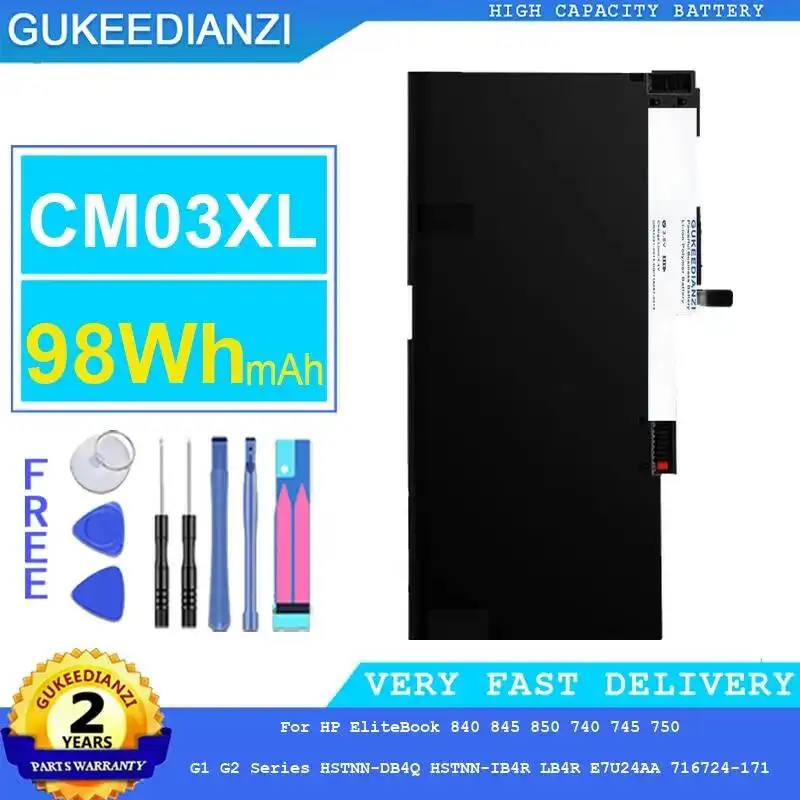 

Аккумулятор для ноутбука CM03XL 98 Втч для HP Elitebook 840 845 850 740 745 750 G1 G2 серии Hstnn-DB4Q Hstnn-IB4R LB4R E7U24AA 716724-171