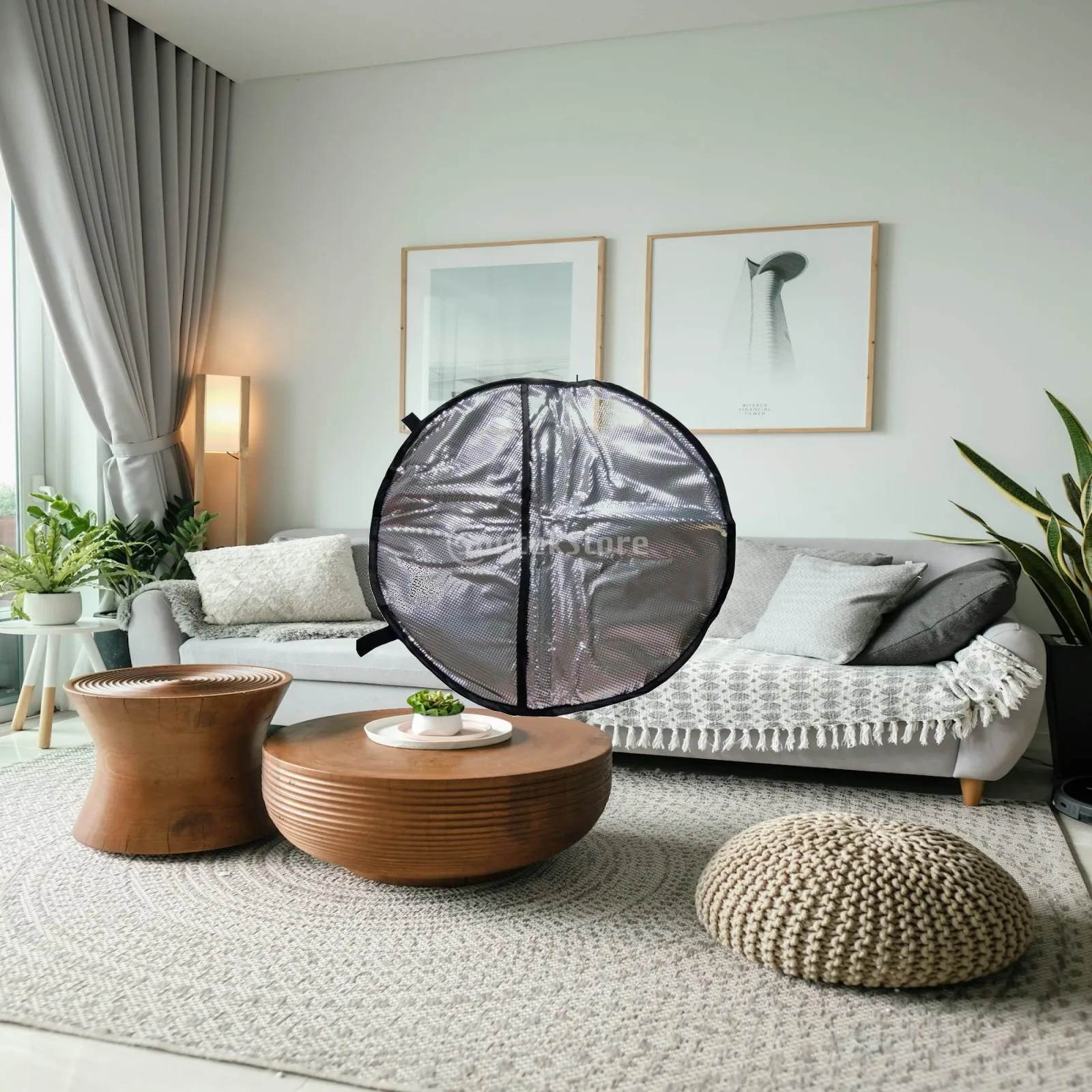 Portable Steering Wheel Sun Shade Cover 44cm Thickened Heat Shield Car Sun Protection for Vehicle Interior