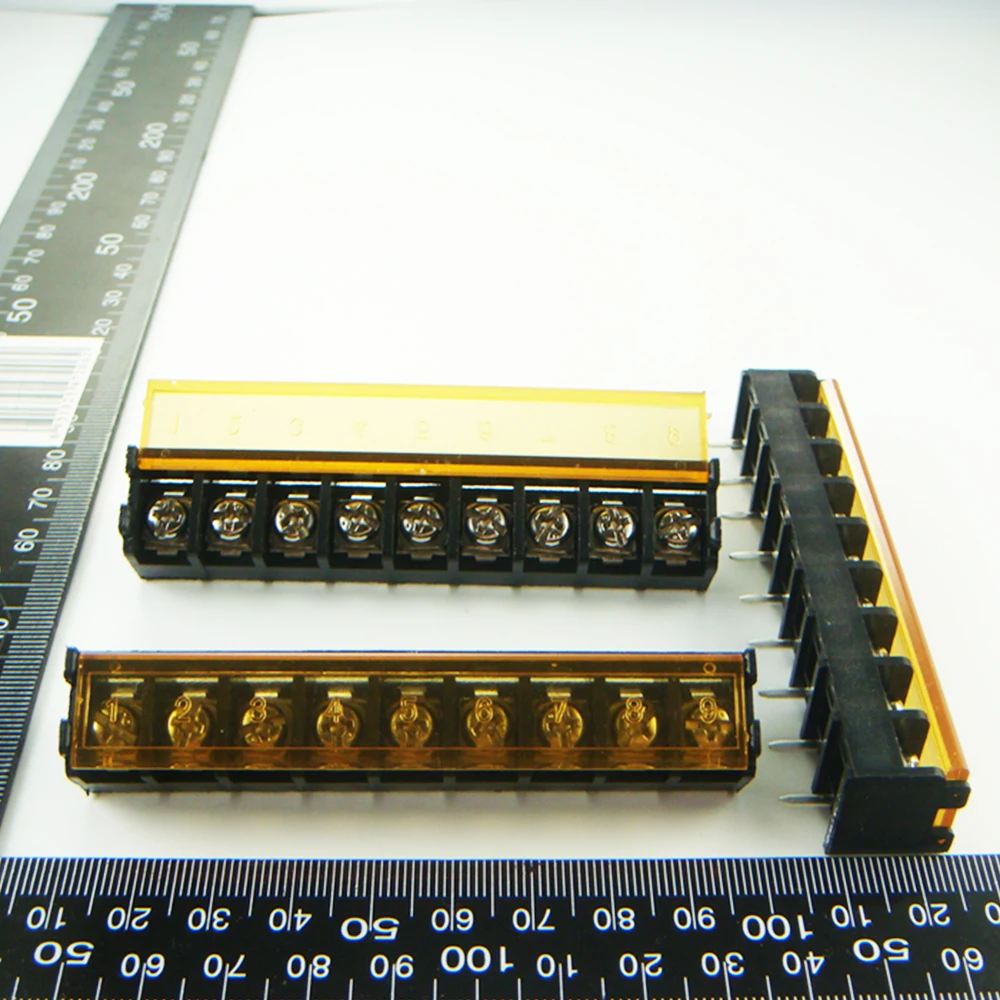 

50PCS HB9500-9.5-9P / HB9500S 9.5mm 9Pin Barrier Terminal Block Pitch 9.5mm Terminal Block With Cover