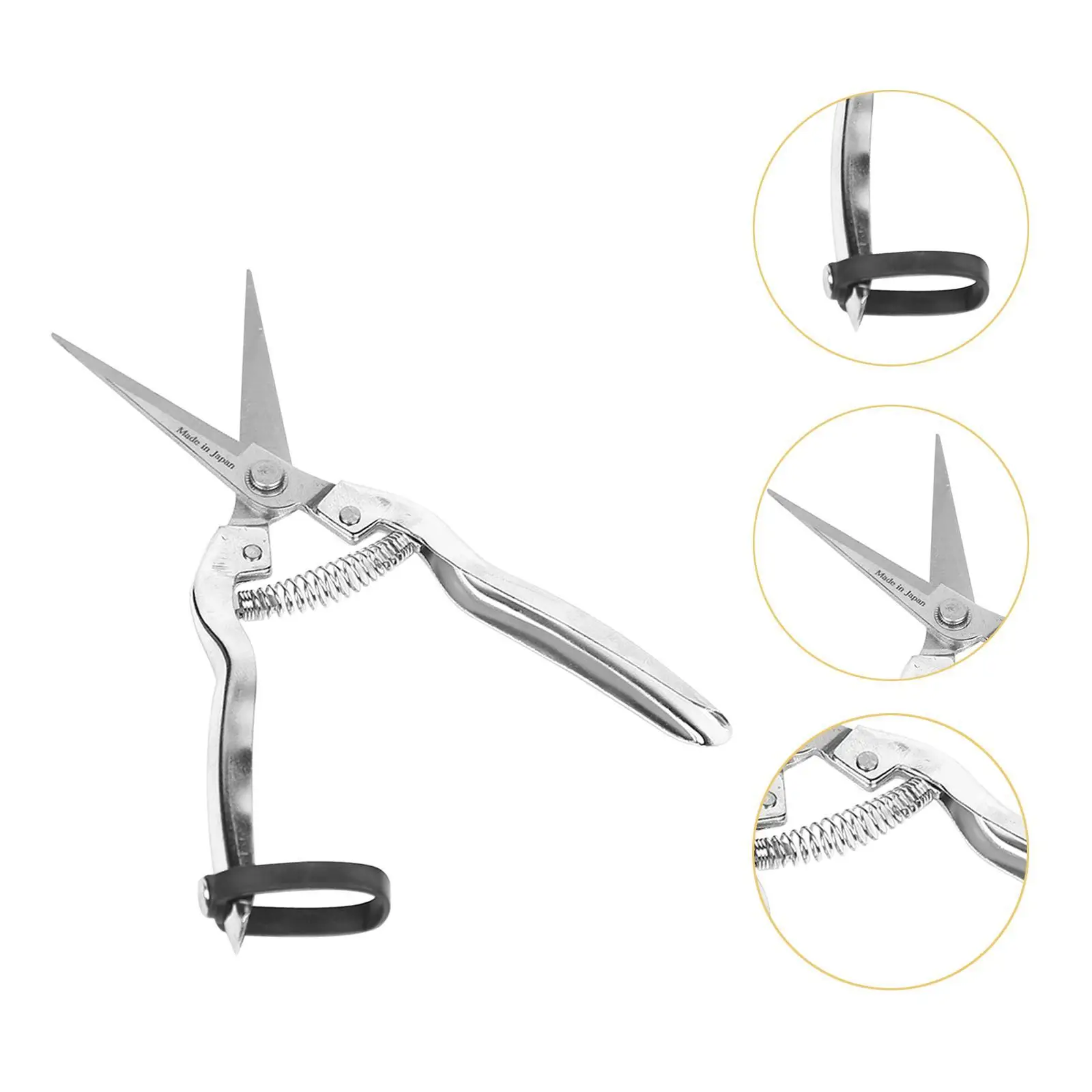 Tijeras de podar para jardín, podadora manual con agarre ergonómico, tijeras recolectoras de frutas portátiles de acero inoxidable, tijeras de jardinería para patio