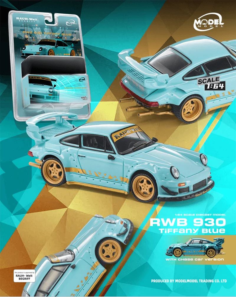 ModelModel 1:64 Rauh-Welt RWB930 GT Wing Diecast Model Car