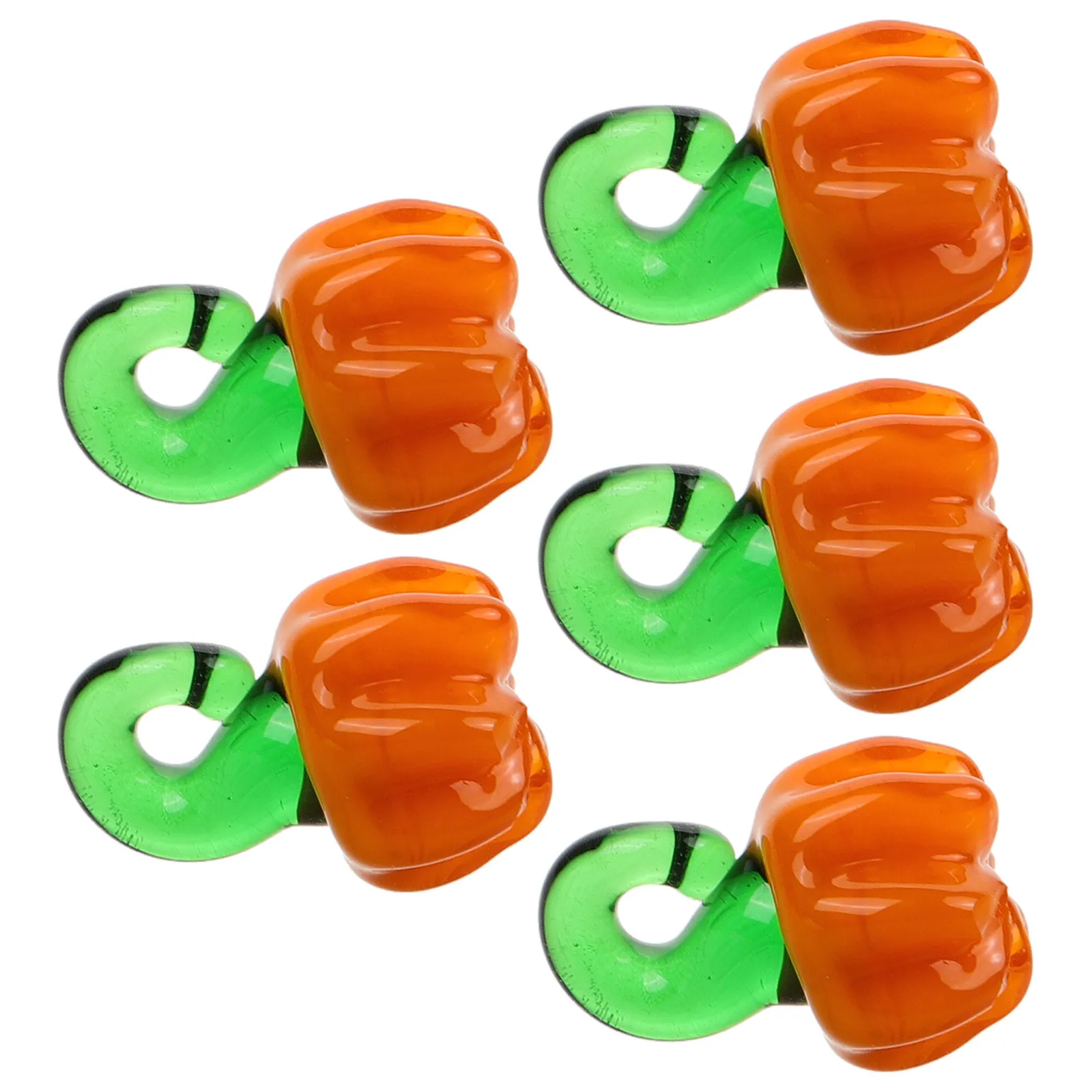 

5Pcs DIY Loose Beads Glass Pumpkin Design Perfect for Jewelry Making Handicrafts Garland Decor Craft Projects Supplies