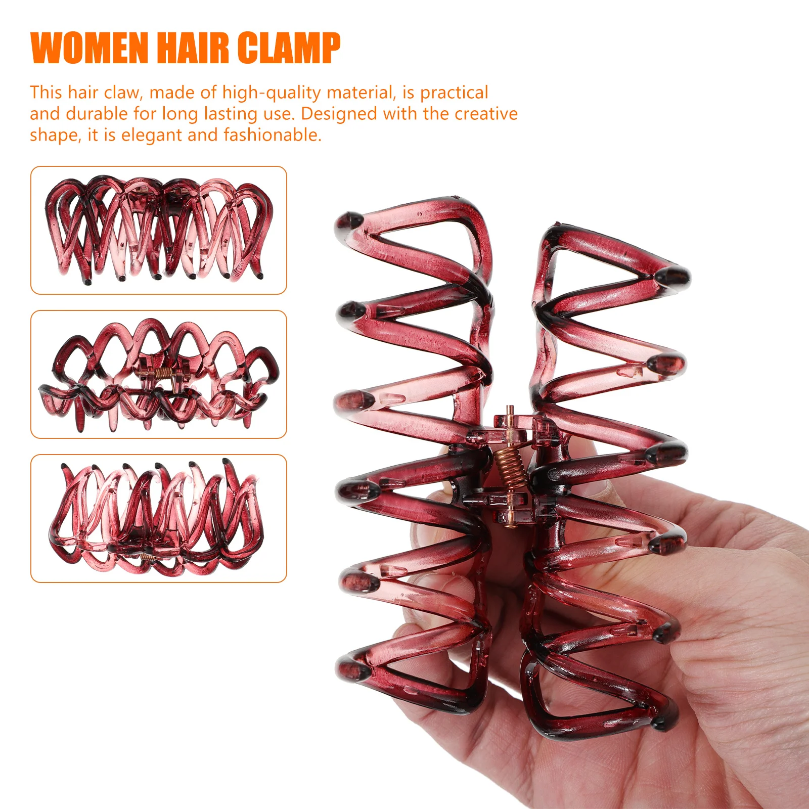 

4 шт., креативная заколка для волос, прочный акриловый зажим для вечеринок и домашнего использования, аксессуары для укладки, зажим для волос