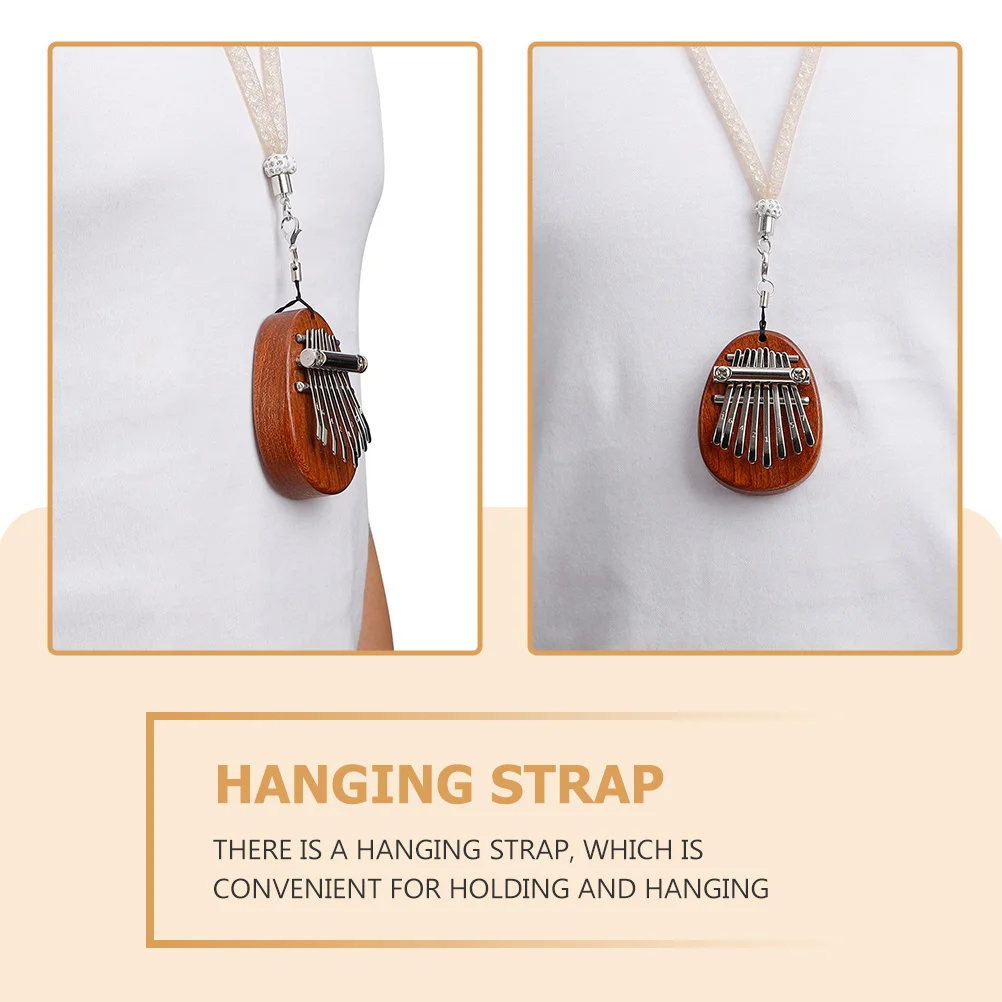 

8-Tone Thumb Piano Wooden Kalimba for Beginners Portable Finger Play Instrument Mini Music Gift for Family Friends