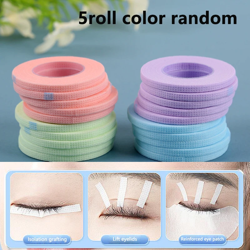 5Rolls 4mm Lash Extension Tape Eye Makeup Tools Micropore Eyelash Extension Tape Professional Eyelashes Supplies Accessorie